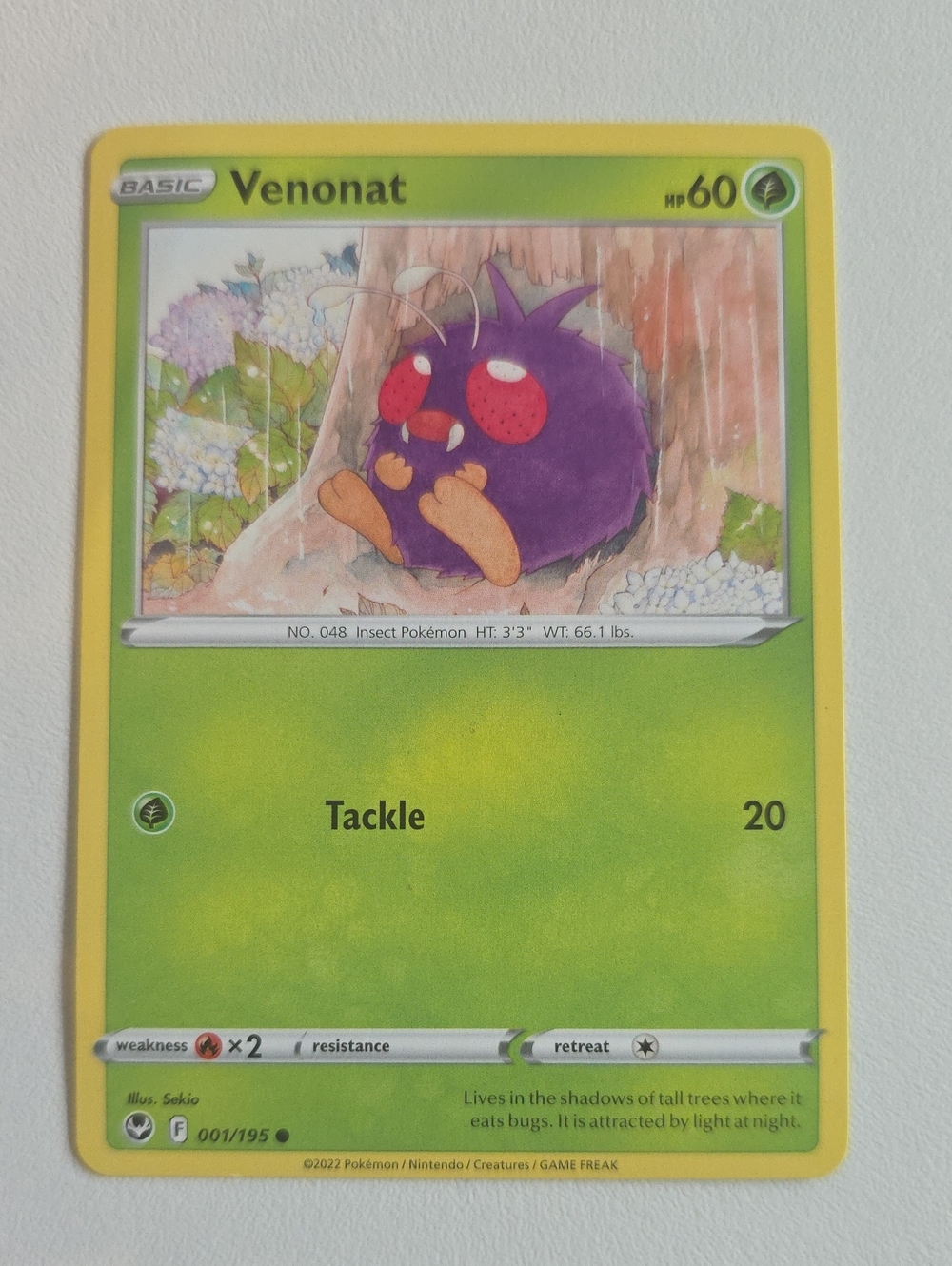 Pokemon Venonat Card